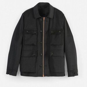 President's Loro Piana Rain System Black Wool Salvation Field Jacket - Medium